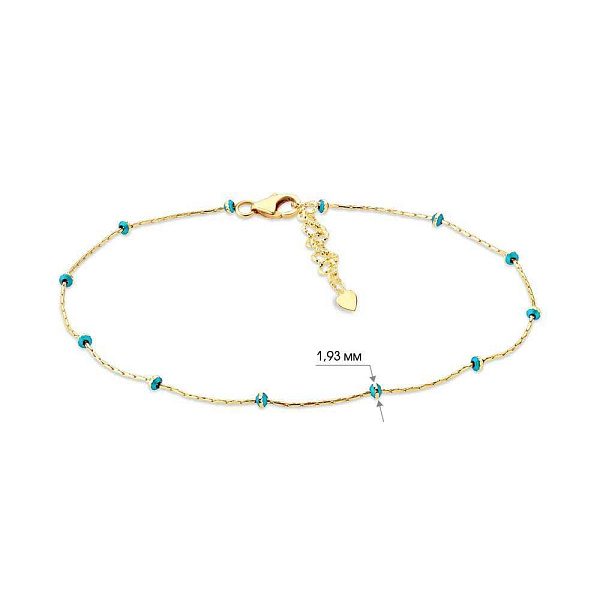 Браслет на ногу Francelli з золота (арт. 324051жг/н) – зображення 5