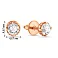 Золоті сережки-пусети з фіанітами (арт. 110514) – зображення 3