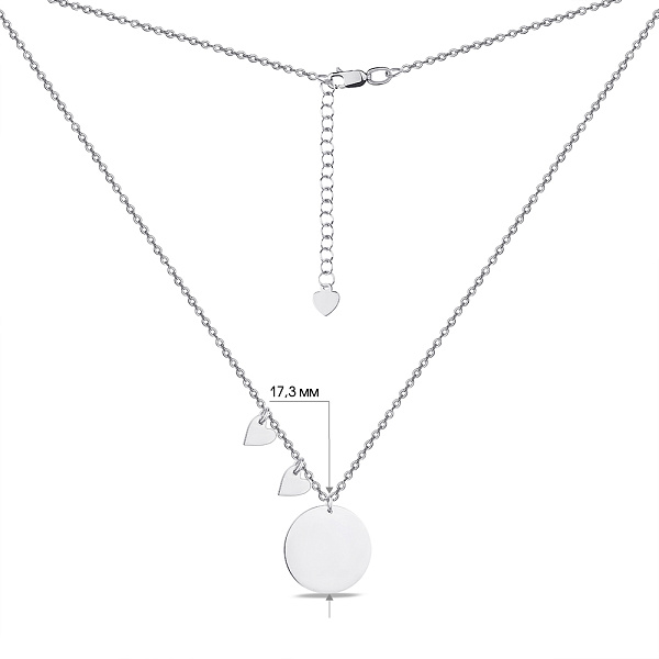 Серебряное колье без камней (арт. 7507/1685) – изображение 3
