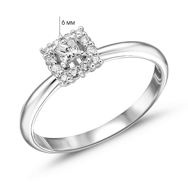 Золотое кольцо с бриллиантами (арт. 1190372202) – изображение 6