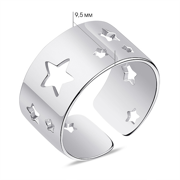 Срібна каблучка без вставок (арт. 7501/К2/1018-17) – зображення 2