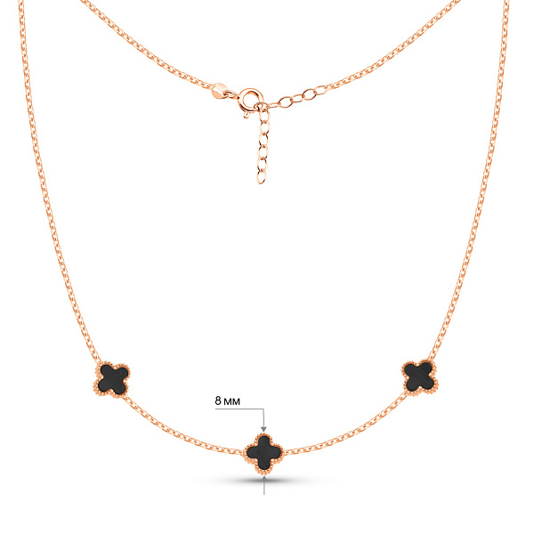 Золоте кольє з оніксом (арт. 352775/8о) – зображення 2