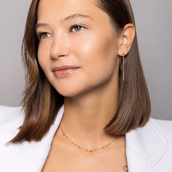 Сережки Fly з червоного золота (арт. 1101007) – зображення 4