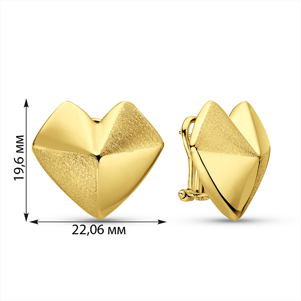 Сережки з жовтого золота Francelli (арт. 111425жм) – зображення 2