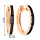 Золотые серьги-кольца с эмалью (арт. 108137/20еч) – изображение 4