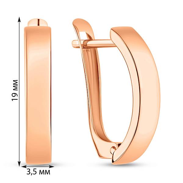 Серьги из золота без камней (арт. 120700) – изображение 4