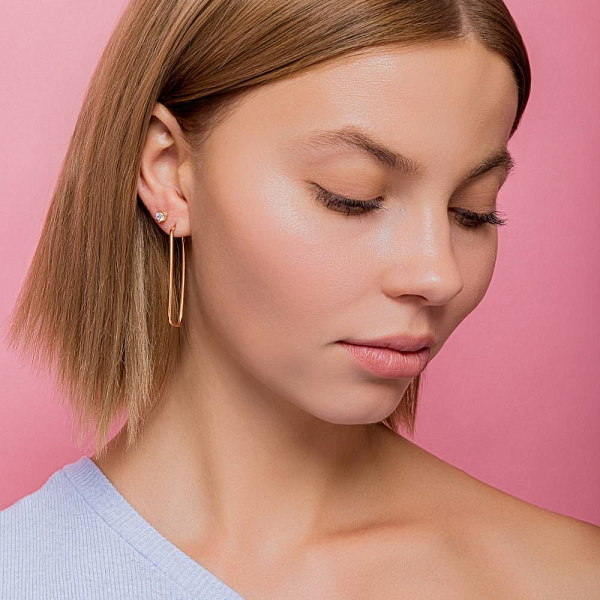 Серьги из красного золота (арт. 1091443/40) – изображение 3