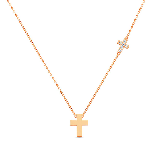 Колье из красного золота с бриллиантами (арт. Ц011624005) – изображение 1