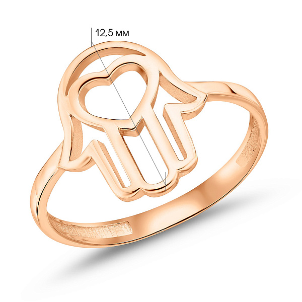 Золотое кольцо Хамса (арт. 156135) – изображение 5