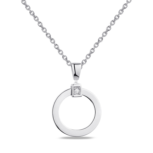 Срібне кольє з фіанітом (арт. 7507/893) – зображення 1