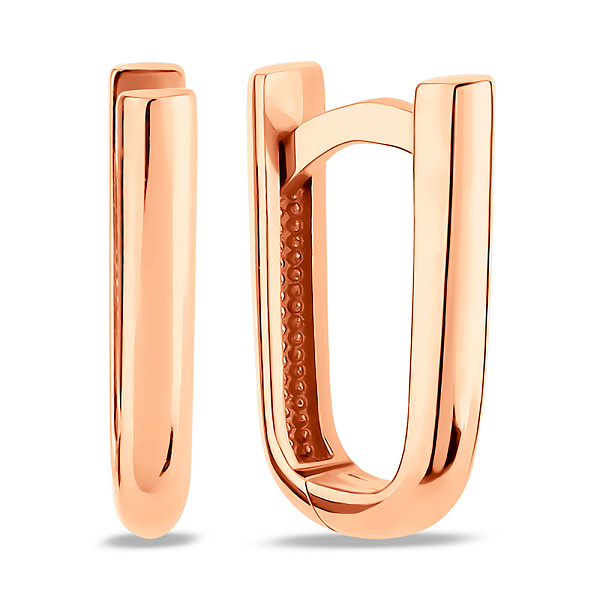Золотые серьги без камней (арт. 109075/10) – изображение 1