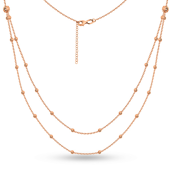 Багатошарове кольє з червоного золота (арт. 352333) – зображення 2