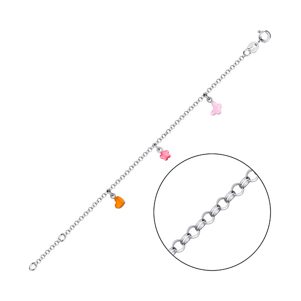 Дитячий браслет зі срібла з підвісками (арт. 7509/4493е) – зображення 2