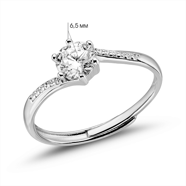 Серебряное кольцо с фианитами (арт. 7501/8076) – изображение 2