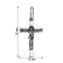 Срібний натільний хрестик з розп'яттям (арт. 7904/3516-ч) – зображення 2