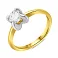 Кольцо из желтого золота с фианитом (арт. 152045ж) – изображение 1