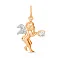 Подвеска «Ангел» из красного золота с фианитом (арт. 424158кб) – изображение 1