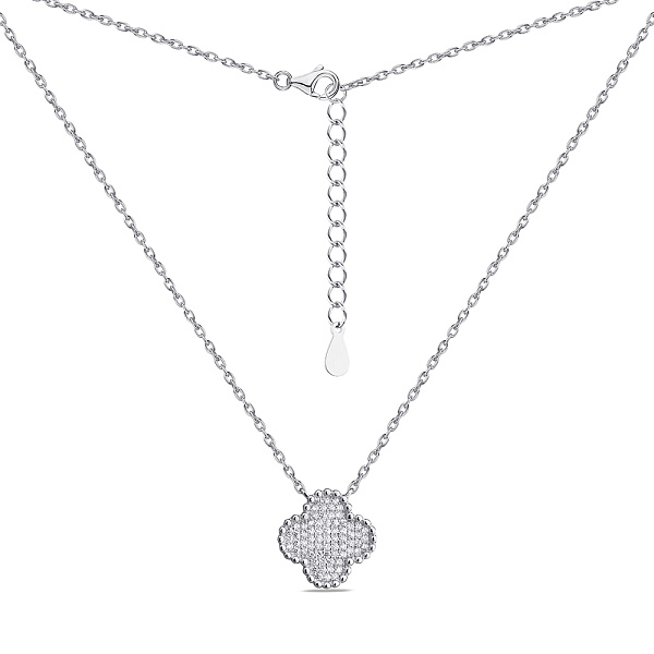 Колье из серебра с россыпью фианитов (арт. 7507/1580/15) – изображение 2