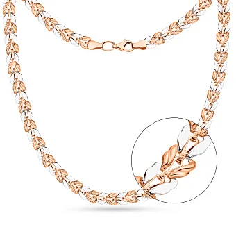 Золоте кольє в червоному і білому кольорі металу (арт. 350612кб)