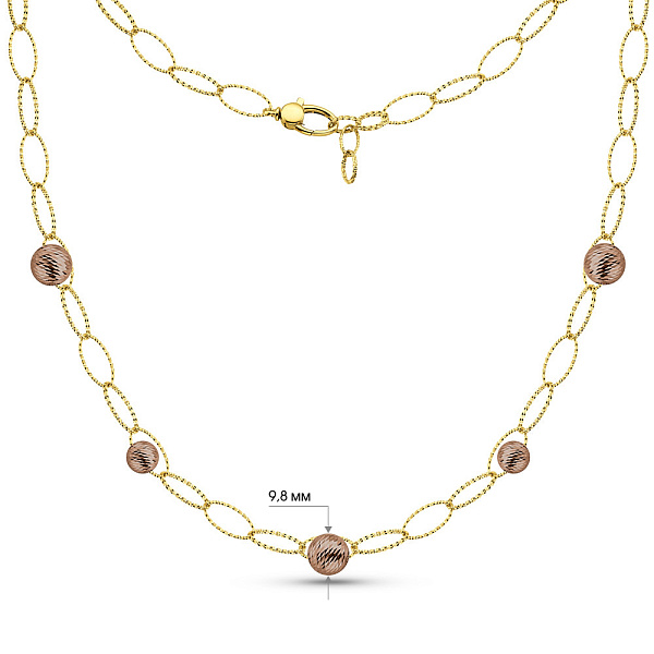Колье из желтого золота Francelli (арт. 352706жкр) – изображение 6