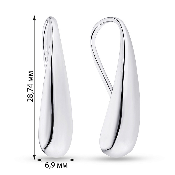 Серебряные сережки  (арт. 7902/1100369) – изображение 2