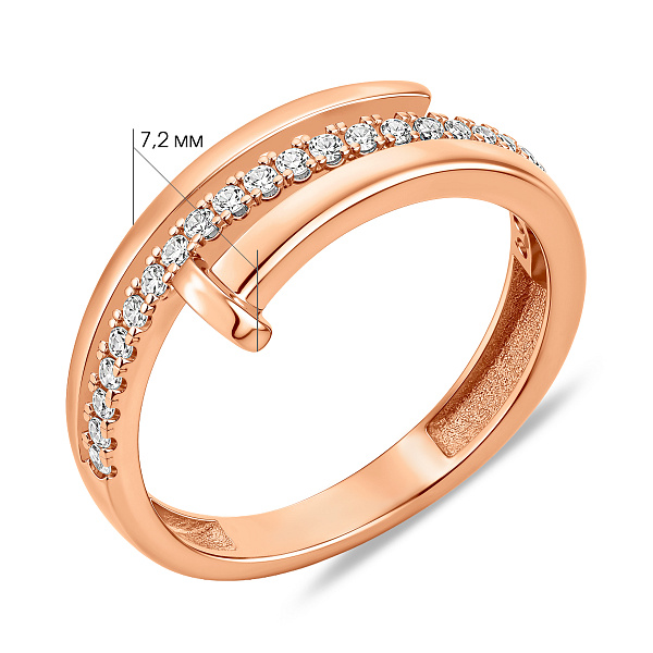 Каблучка з червоного золота Цвях (арт. 140058) – зображення 3