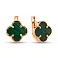 Золоті сережки з малахітом (арт. 106087/10млх) – зображення 1