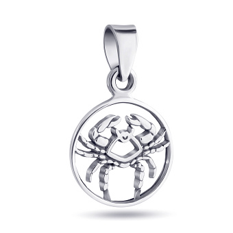 Серебряный кулон "Рак" (арт. 7903/3858рк)