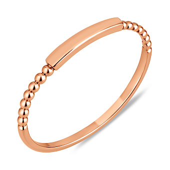 Фото Тонкое золотое кольцо без камней (арт. 140915)