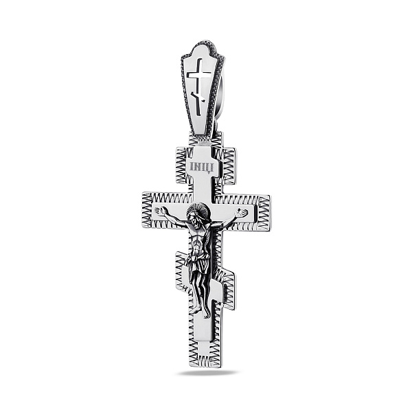 Православный крестик из серебра (арт. 7904/3197-Ч) – изображение 1