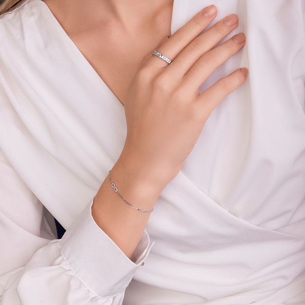 Золотой браслет с бриллиантами Бесконечность (арт. Б341364005б) – изображение 2