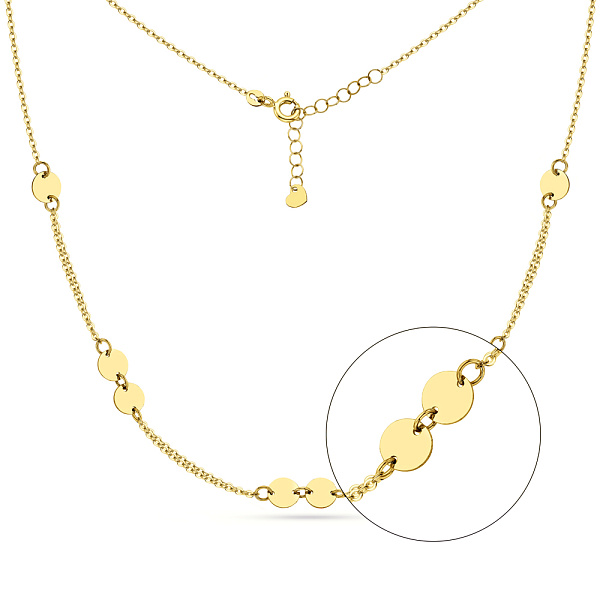 Золотое колье Монеты (арт. 352346ж) – изображение 1