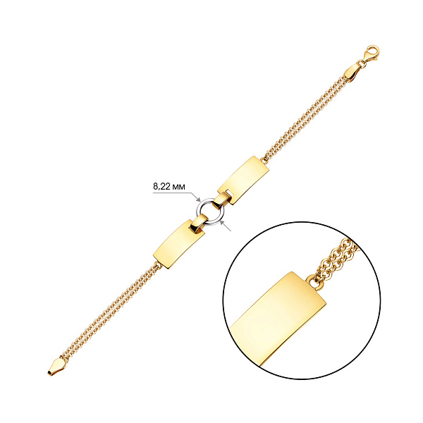 Браслет из желтого и белого золота (арт. 323836жб) – изображение 2