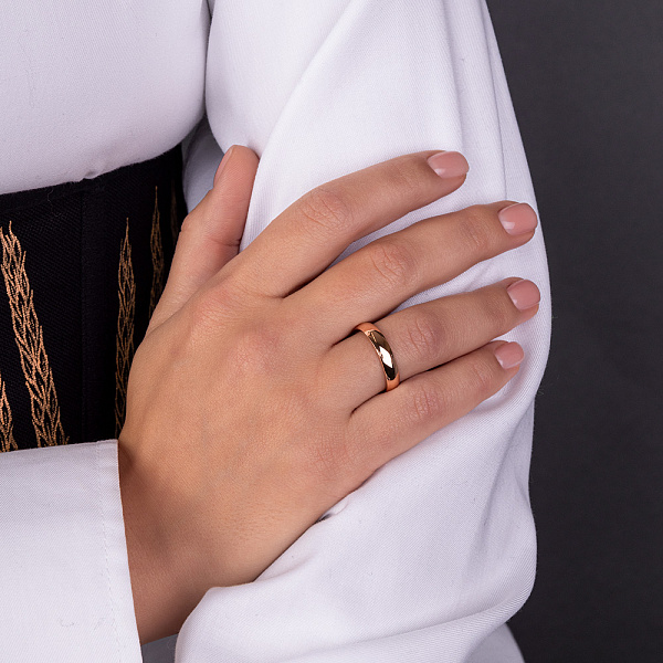 Обручка з червоного золота (арт. 239234) – зображення 3