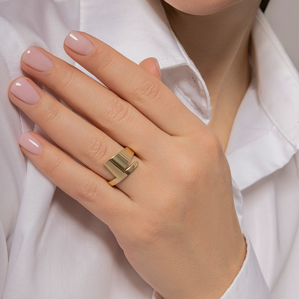 Кольцо из желтого золота без вставок (арт. 155648ж) – изображение 2