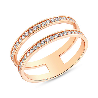 Золотое кольцо с фианитами (арт. 154517)