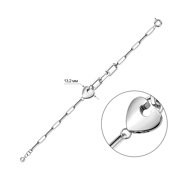 Браслет з білого золота (арт. 326369б) – зображення 2