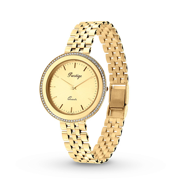 Годинник з жовтого золота з круглим циферблатом (арт. 260095ж) – зображення 1