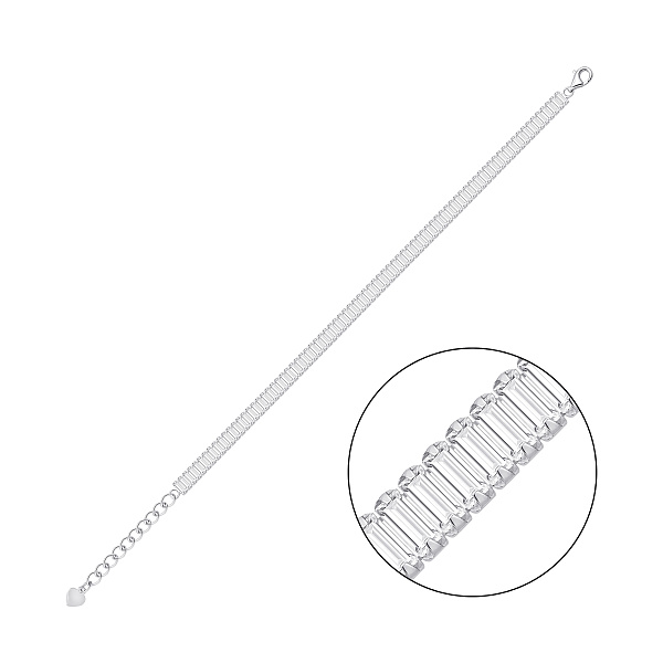 Серебряный браслет с дорожкой из фианитов (арт. 7509/5257) – изображение 1