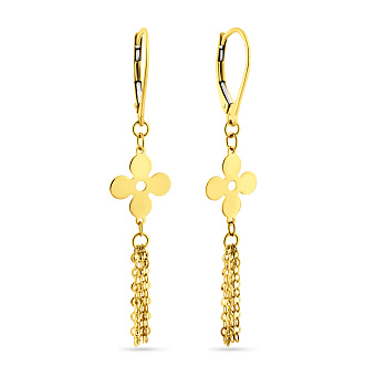 Фото Серьги из золота с подвесками (арт. 1091208ж)