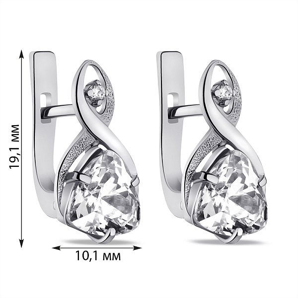 Серебряные серьги с фианитами (арт. 7502/612сп) – изображение 2