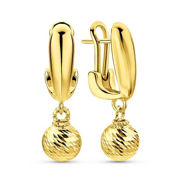 Золотые серьги-подвески Francelli (арт. 1091319ж) – изображение 1