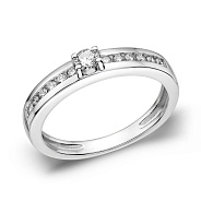 Фото Кольцо из белого золота с бриллиантами (арт. К011183020б)