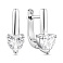 Серебряные серьги сердце с фианитом (арт. 7502/10518) – изображение 1