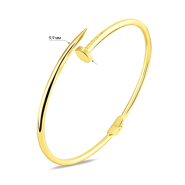 Жесткий браслет Гвоздь из золота (арт. 340020ж) – изображение 3