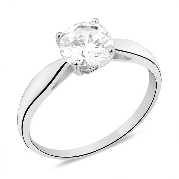 Серебряное кольцо с фианитом (арт. 7501/5337) – изображение 1