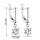 Сережки-подвески из серебра с фианитами (арт. 7502/4149) – изображение 2