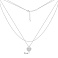 Серебряное двойное колье с подвеской сердце с фианитами (арт. 7507/2607) – изображение 3