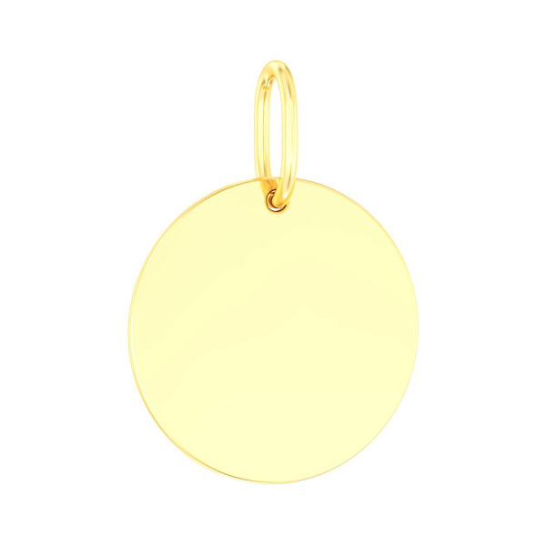 Золотой подвес Монета в желтом цвете металла (арт. 440688ж) – изображение 1