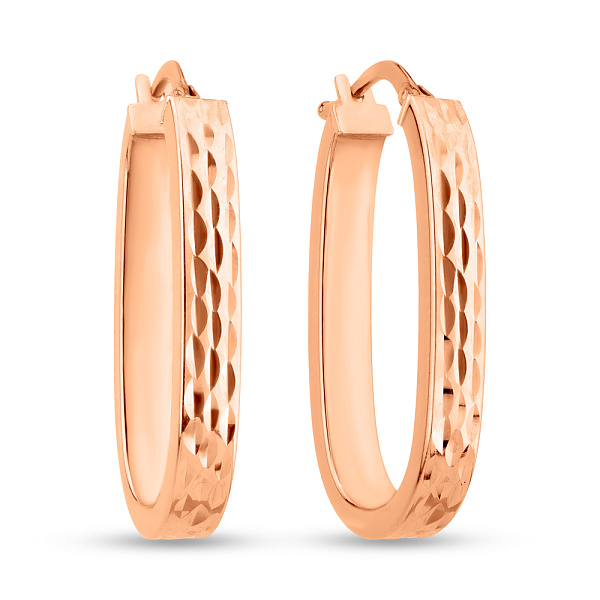 Серьги-кольца из красного золота (арт. 1091570/30) – изображение 1